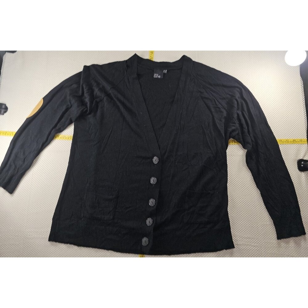 ASOS Curve Women's Cardigan Size 22-3X Black Knit V Neck Button Up Unisex